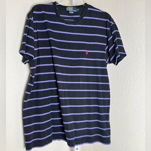 Polo Black and Purple Striped Men's Shirt